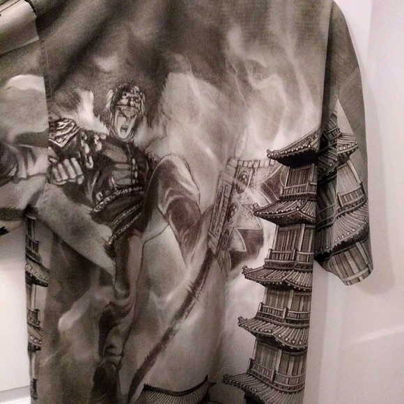 Men Wingo Graphic Print Button Down Sz XL - Picture 3 of 6